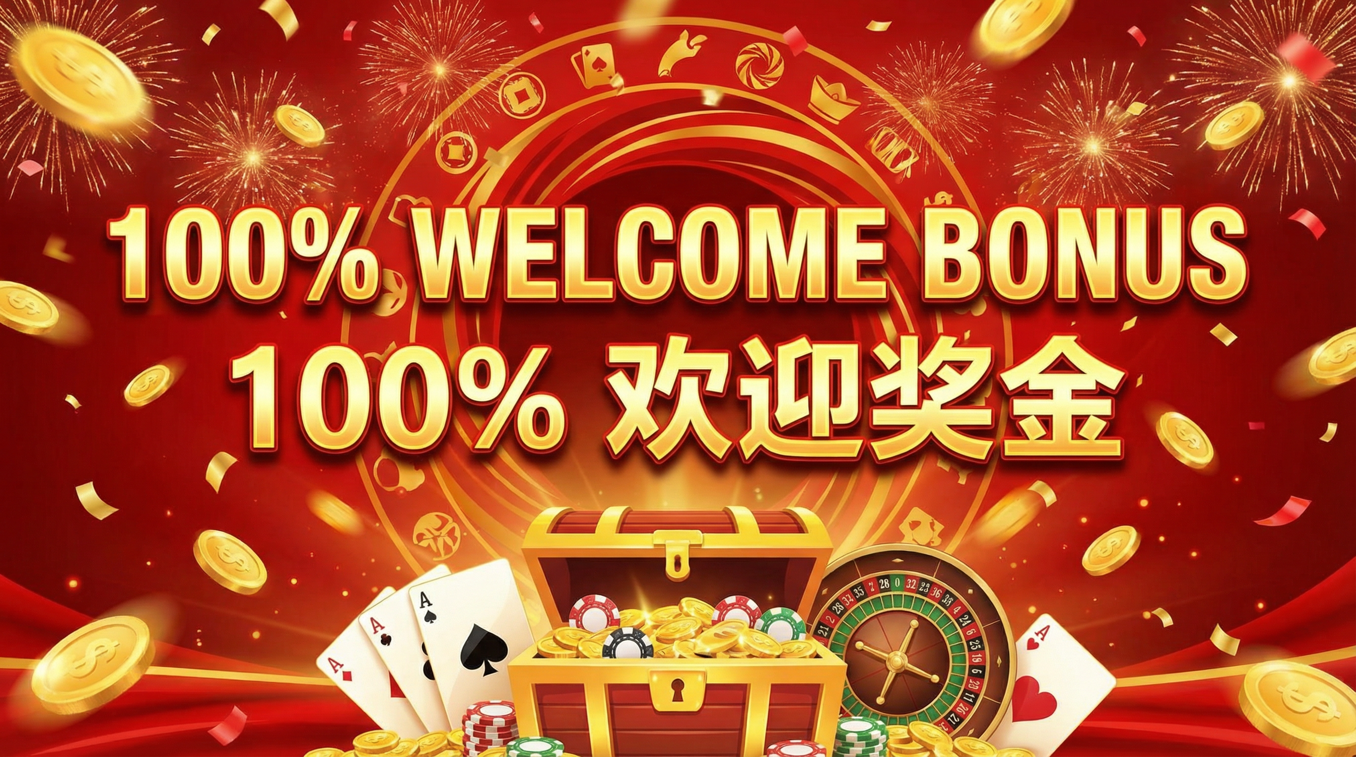 网赌软件首存100%欢迎奖金促销活动横幅